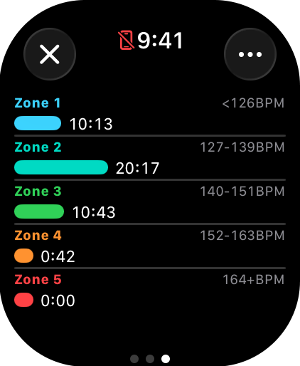 Screenshot Heart Rate Zones